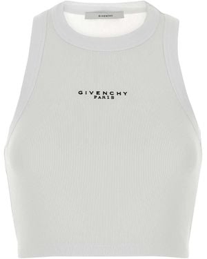 Givenchy Stretch Cotton Crop-Top - White