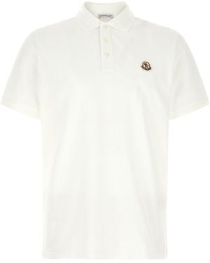 Moncler Logo Patch Polo Shirt - White