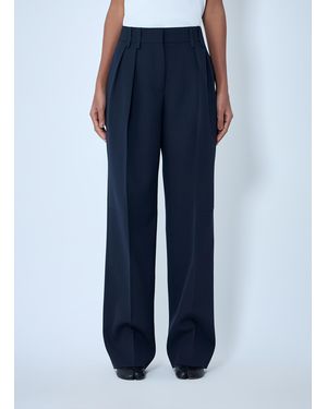 Jil Sander High-Waisted Pleated Pants - Blue