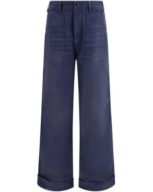 Acne Studios Organic Cotton Twill Pants - Blue
