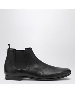 Prada Leather Chelsea Boots - Black