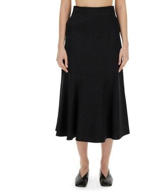 Jil Sander Flared Skirt - Black