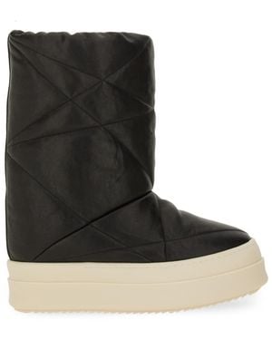 Rick Owens Mega Bumper Lunar Leather Boots - Black