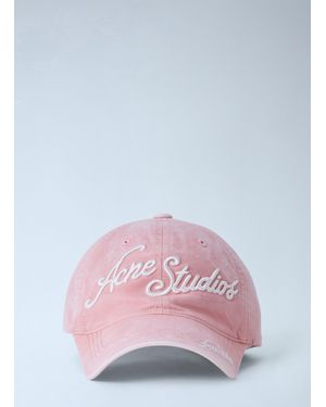 Acne Studios Logo-Embroidered Baseball Cap - Pink