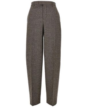 Ami Paris Houndstooth Balloon Cut Pants - Brown