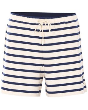 Moncler Logo Striped Shorts - Blue