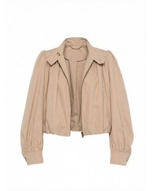 Chloé Ruffled Boule Jacket - Natural