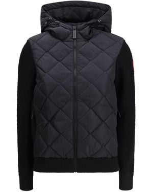 Canada Goose Hybridgeâ Quilted Knit Hooded Down Jacket - Black