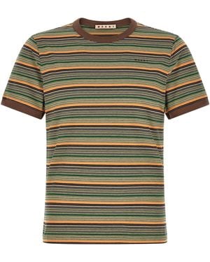Marni Striped T-Shirt - Green