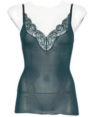 Saint Laurent Neutrals Tops - Blue