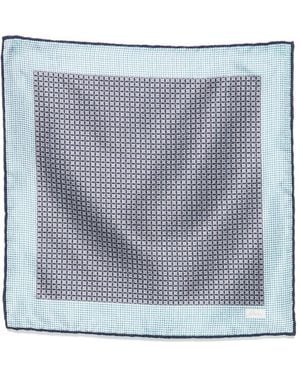 Brioni Silk Pocket Square - Blue