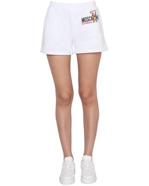 Moschino Cotton Graphic Shorts - White