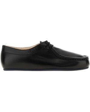 Jil Sander Leather Loafers - Black