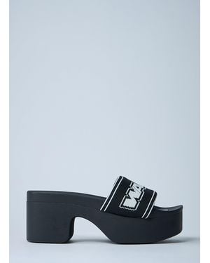 Alexander Wang Logo Motif Platform Sandals - Multicolor