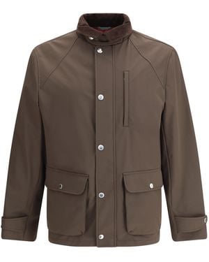 Brunello Cucinelli Stretch Membrane Nylon Jacket - Brown