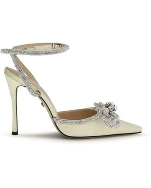Mach & Mach Mach & Mach Satin Pumps - White