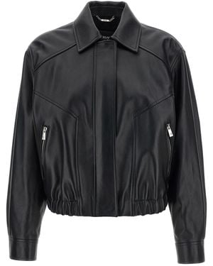Versace Leather Blouson - Black
