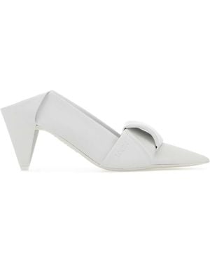Loewe Leather Origami Mules - White