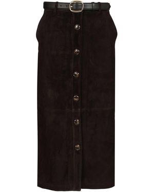 Self-Portrait Midi Skirt - Black