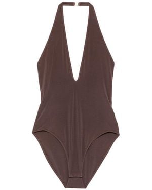 Zimmermann Luna Halterneck Bodysuit - Brown