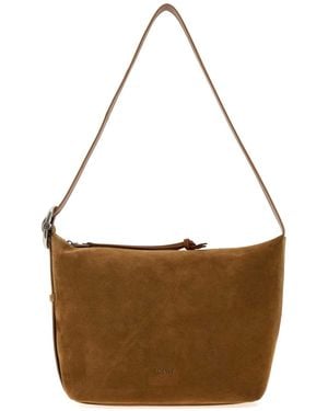 Loewe Suede Loop Crossbody Bag - Brown