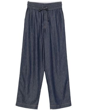 Loewe Denim Wide-Leg Pants - Blue