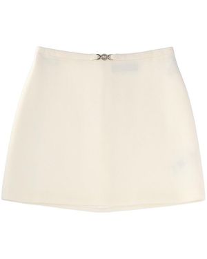 Versace Virgin Wool Miniskirt - Natural