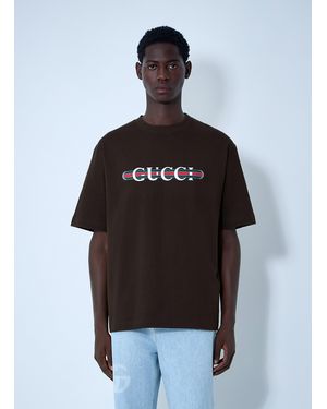 Gucci Logo Motif T-Shirt - Black