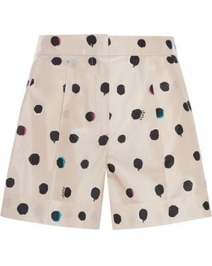 Fendi Polka Dot Moth Shorts - Natural