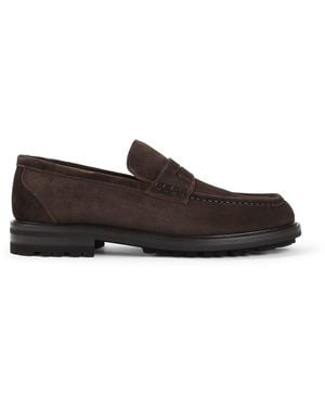 Kiton Moro Suede Loafer - Brown