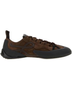 Loewe Suede Grip Sneakers - Brown