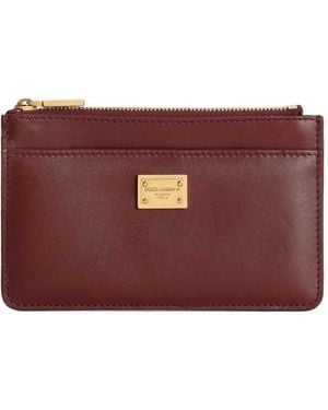 Dolce & Gabbana Dolce & Gabbana Plongé Calfskin Card Holder - Purple