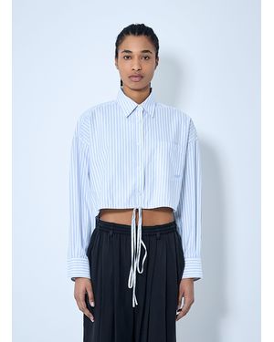 Alexander Wang Crop Button-Down Shirt - White