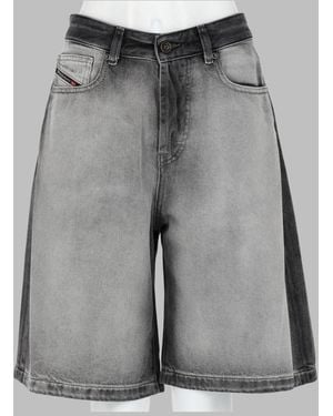 DIESEL Denim Shorts Skeleton Cotton - Gray