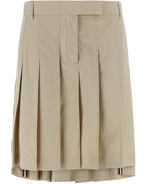 Thom Browne Pleated Skirt - Natural