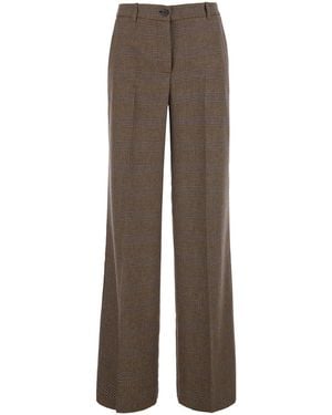 P.A.R.O.S.H. Check Blazer With An Elegant Design - Brown