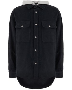 Palm Angels Clothing Jackets - Blue