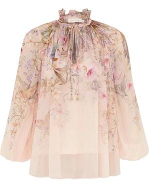 Zimmermann Rebellion Billow Blouse - Pink