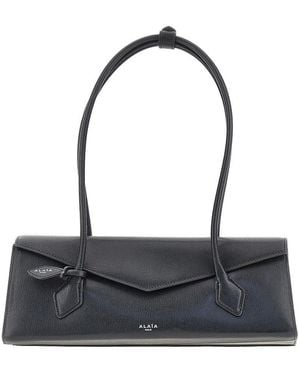 Alaïa Leather Medium 'Le Teckel Flap' Bag - Blue