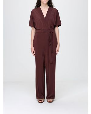 Max Mara Wrap-Style V-Neck Jumpsuit - Red