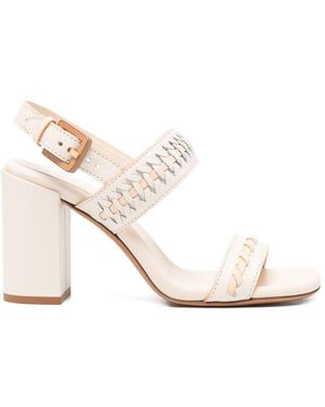 Zimmermann Alchemy Leather Heel Sandals - White