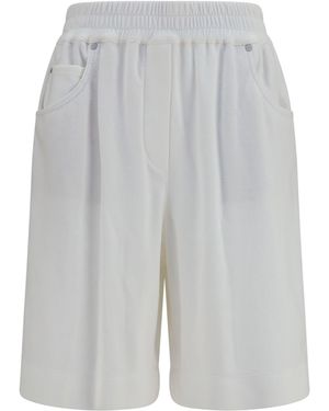 Brunello Cucinelli Cotton Piqué Shorts - Gray
