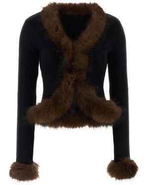 Self-Portrait Self Portrait Knit Cardigan - Black