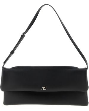 Courreges Cowhide Clutch Bag - Black