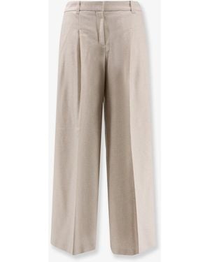 BOSS Tiana Recycled Wool Blend Pants - Natural