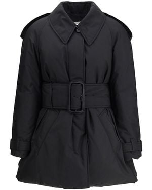 Burberry Berryhill Belted Padded Car Coat - Black