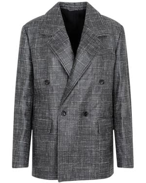 Bottega Veneta Printed Leather Jacket For - Gray