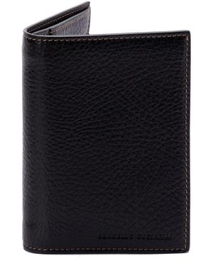 Brunello Cucinelli Leather Cardholder - Black