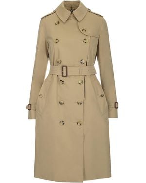 Burberry "The Kensington" Long Trench Coat - Natural