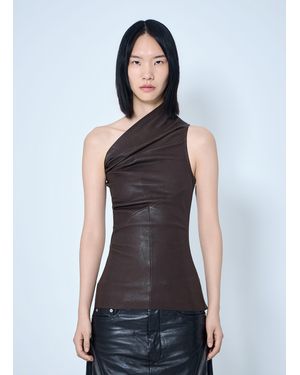 Rick Owens Athena One-Shoulder Tank Top - Blue